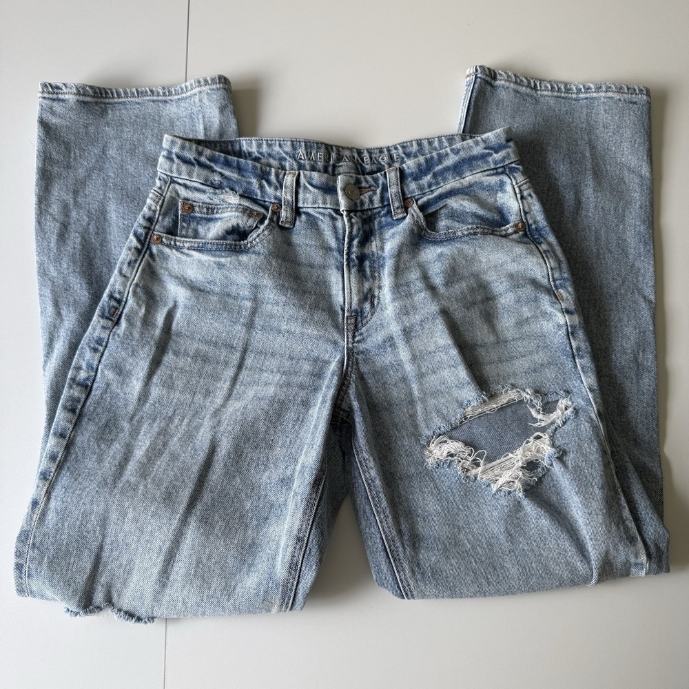 American Eagle Outfitters Women's Distressed Ripped Blue Jeans Size 6‎